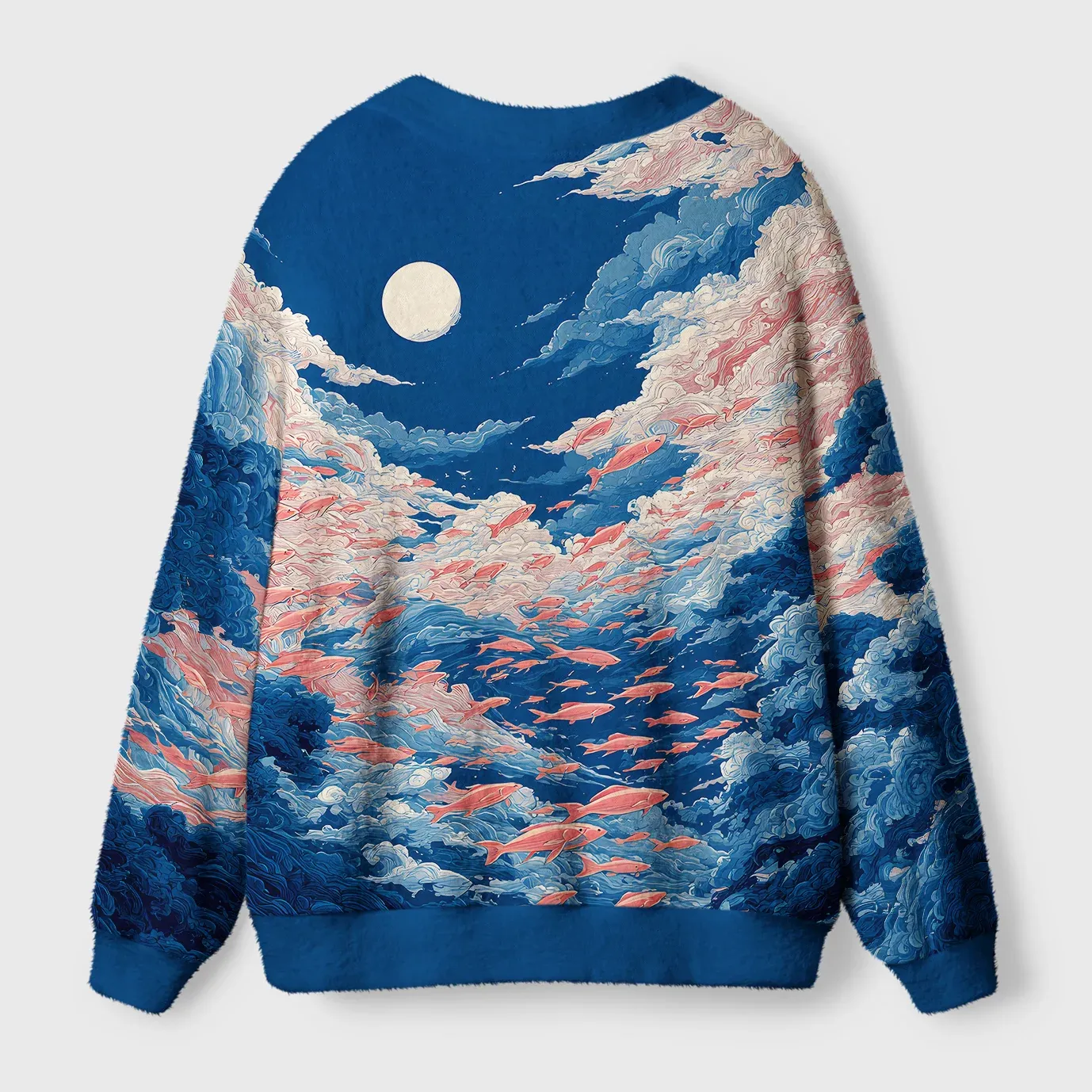 Tokyo-Tiger Fish Soaring In The Sky Ugly Cardigan Sweater