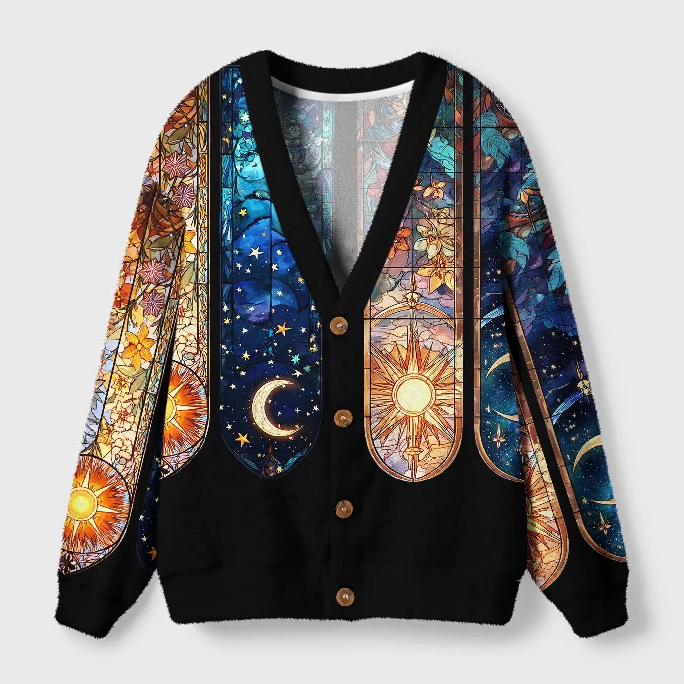 Tokyo-Tiger Sanctum of Sun, Moon, and Stars Ugly Cardigan Sweater Sale