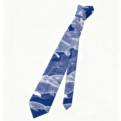 Tokyo-Tiger Blueprint Of The Sea Necktie