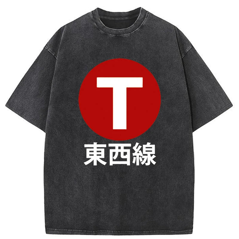 Tokyo-Tiger Tozai Line Kyoto Washed T-Shirt