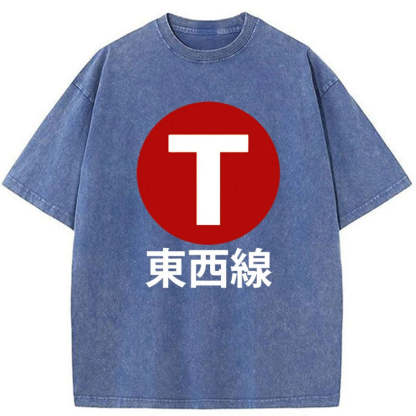 Tokyo-Tiger Tozai Line Kyoto Washed T-Shirt