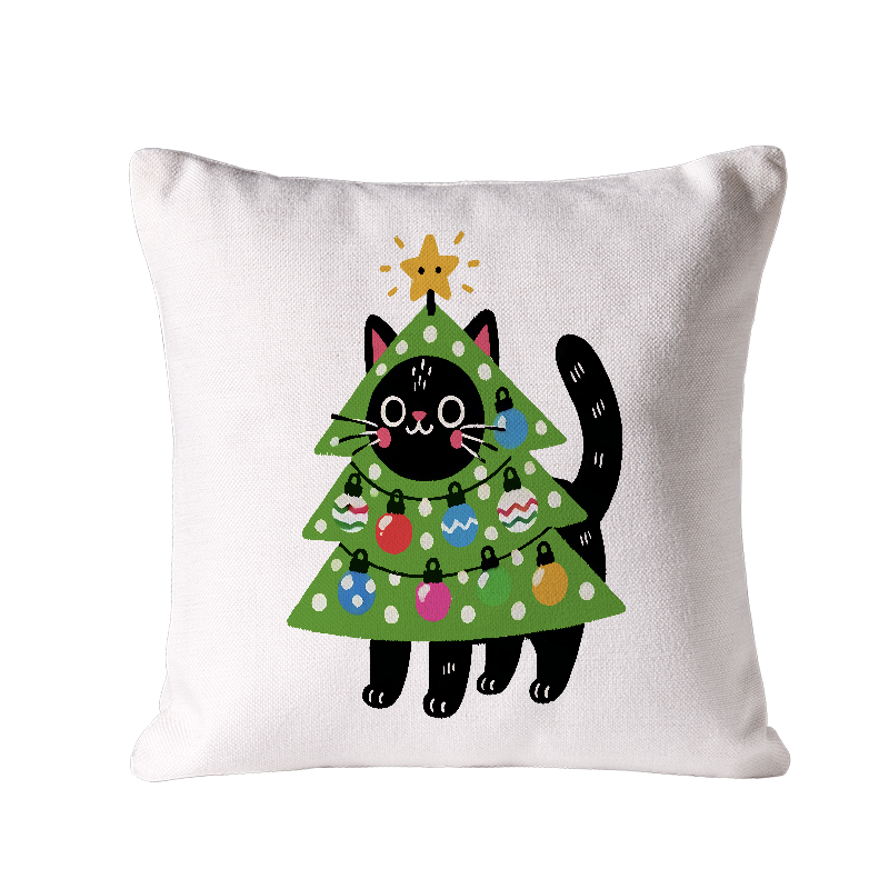 Tokyo-Tiger Christmas Tree Cat Cushion Pillow