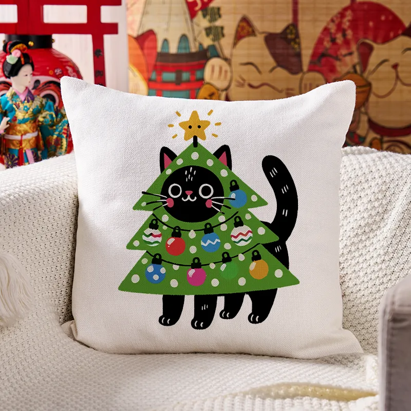 Tokyo-Tiger Christmas Tree Cat Cushion Pillow Sale