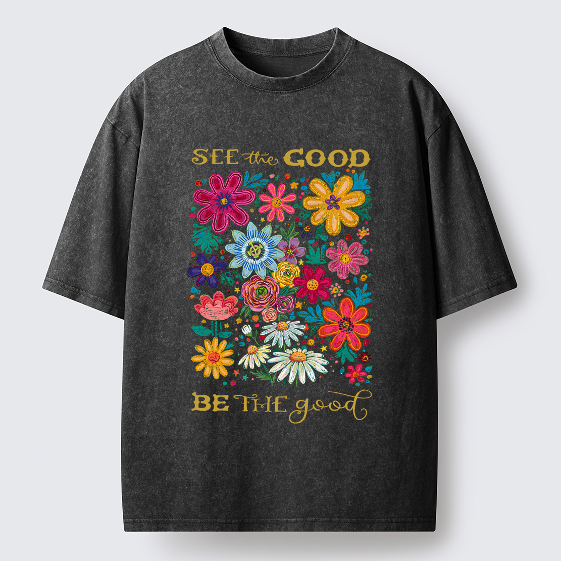Tokyo-Tiger Flower：See The Good Be The Good Washed T-Shirt