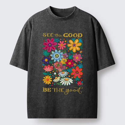 Tokyo-Tiger Flower：See The Good Be The Good Washed T-Shirt