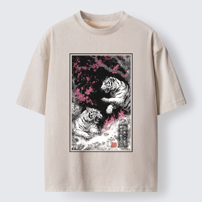 Tokyo-Tiger Tigers In The Inkstorm Washed T-Shirt