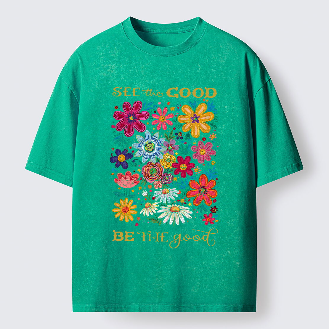 Tokyo-Tiger Flower：See The Good Be The Good Washed T-Shirt