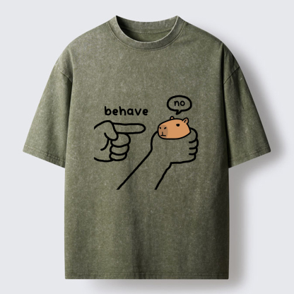 Tokyo-Tiger Dishonest Capybara Washed T-Shirt