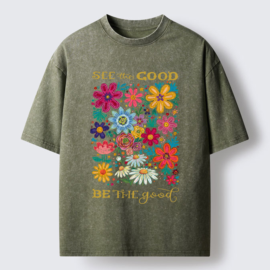 Tokyo-Tiger Flower：See The Good Be The Good Washed T-Shirt