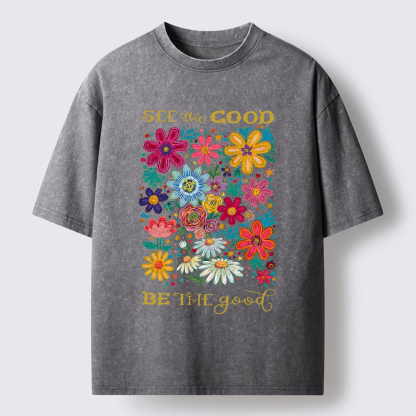 Tokyo-Tiger Flower：See The Good Be The Good Washed T-Shirt