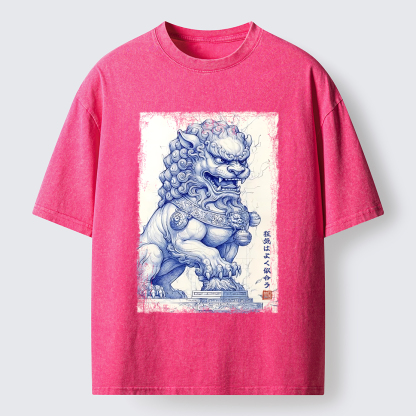 Tokyo-Tiger Ink Painting：Madness Suits You Washed T-Shirt