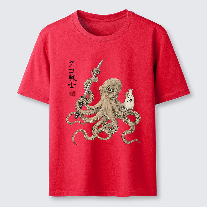 Tokyo-Tiger Octopus Samurai And Sake Classic T-Shirt
