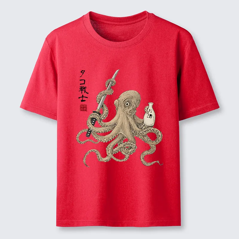 Tokyo-Tiger Octopus Samurai And Sake Classic T-Shirt