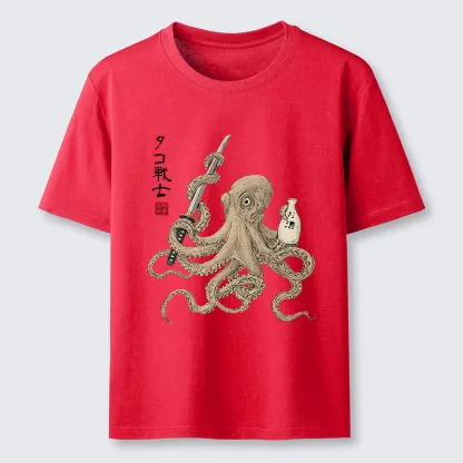 Tokyo-Tiger Octopus Samurai And Sake Classic T-Shirt