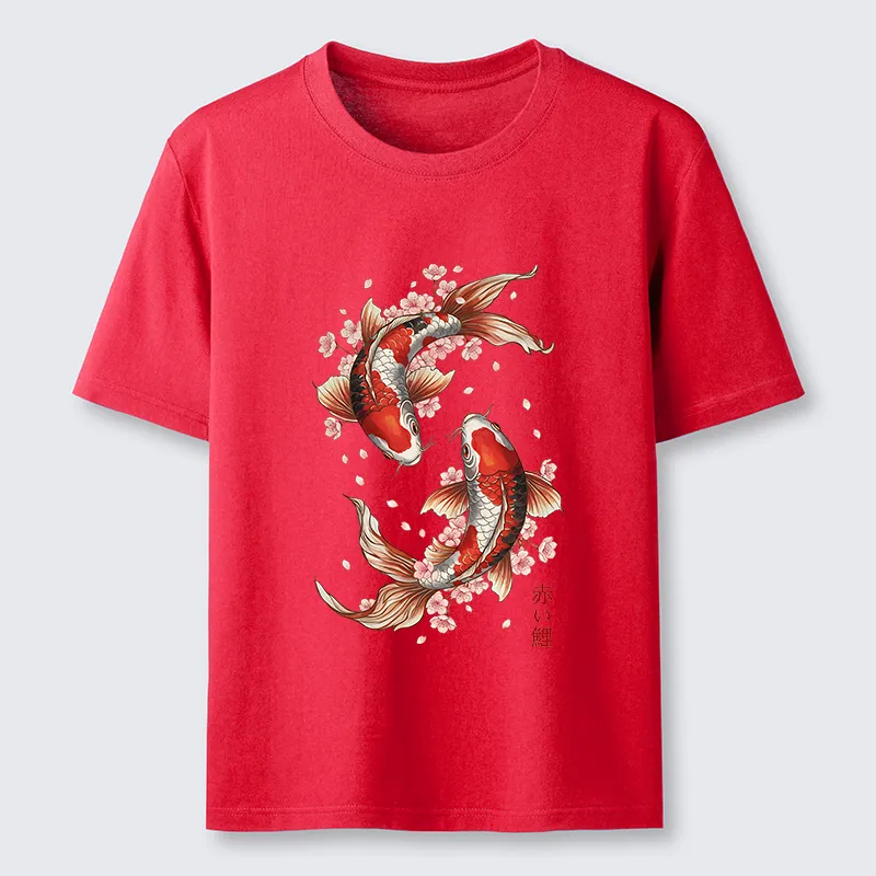 Tokyo-Tiger Sakura Koi Fish Japanese Zen Classic T-Shirt