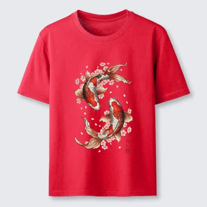 Tokyo-Tiger Sakura Koi Fish Japanese Zen Classic T-Shirt