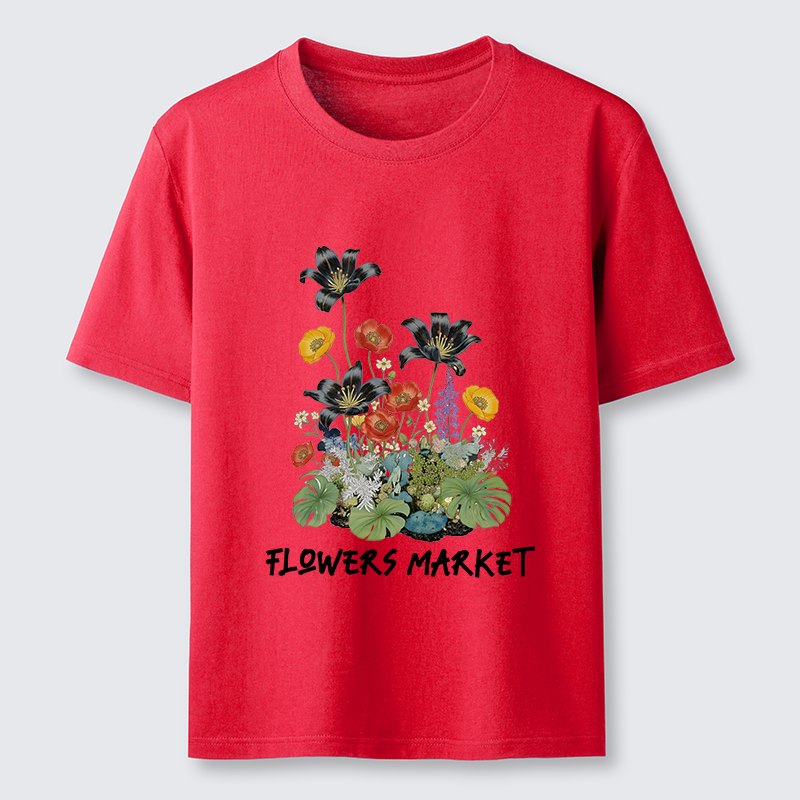 Tokyo-Tiger Beautiful Flowers Market Classic T-Shirt