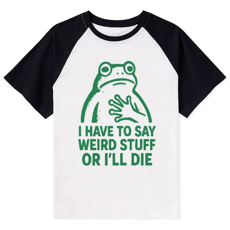 Tokyo-Tiger Weird Frog Funny Meme Shirt Raglan T-shirt