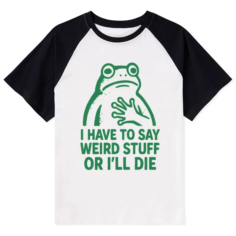 Tokyo-Tiger Weird Frog Funny Meme Shirt Raglan T-shirt