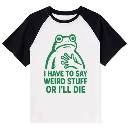 Tokyo-Tiger Weird Frog Funny Meme Shirt Raglan T-shirt