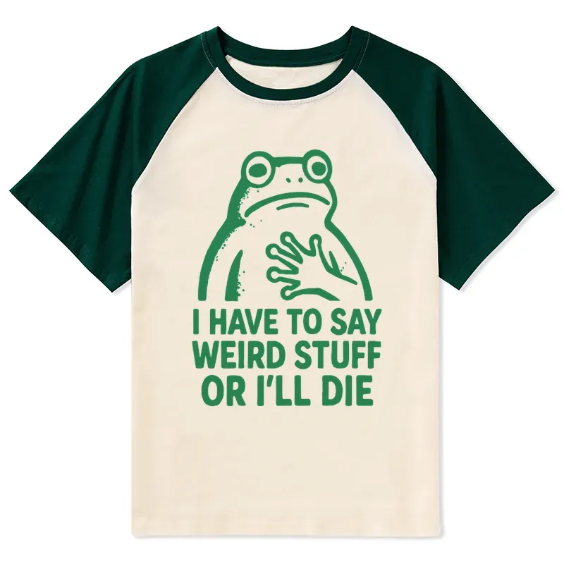 Tokyo-Tiger Weird Frog Funny Meme Shirt Raglan T-shirt