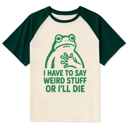 Tokyo-Tiger Weird Frog Funny Meme Shirt Raglan T-shirt