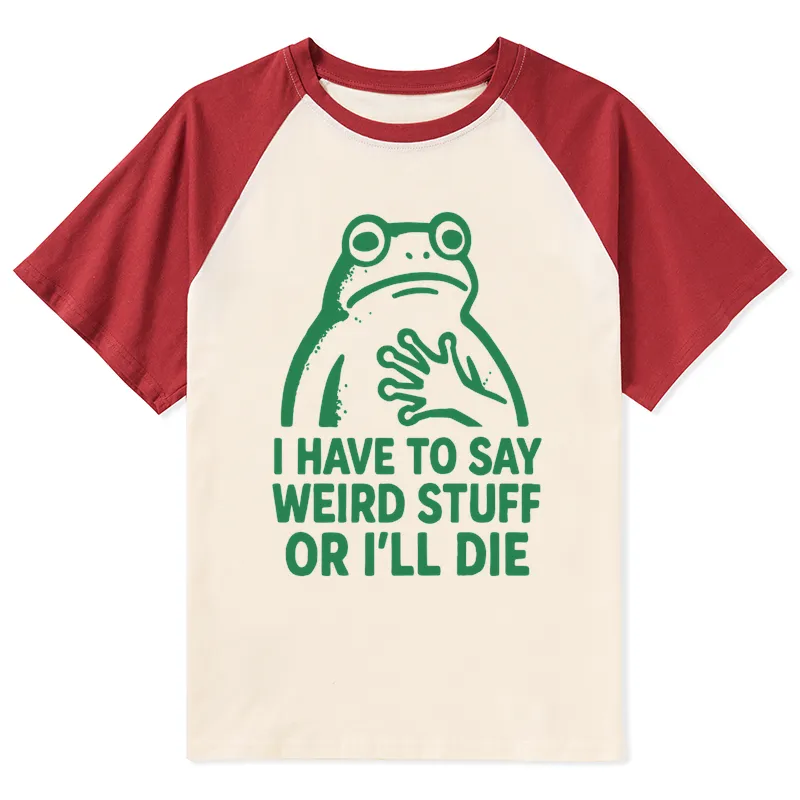 Tokyo-Tiger Weird Frog Funny Meme Shirt Raglan T-shirt