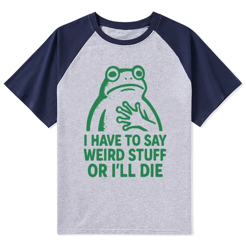 Tokyo-Tiger Weird Frog Funny Meme Shirt Raglan T-shirt