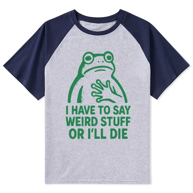 Tokyo-Tiger Weird Frog Funny Meme Shirt Raglan T-shirt