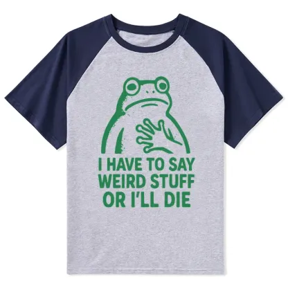 Tokyo-Tiger Weird Frog Funny Meme Shirt Raglan T-shirt