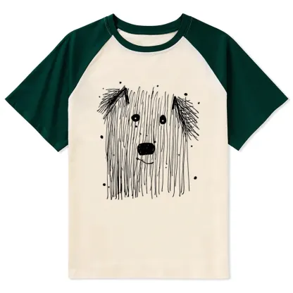 Tokyo-Tiger Fluffy Chaos In Dog Form Raglan T-shirt
