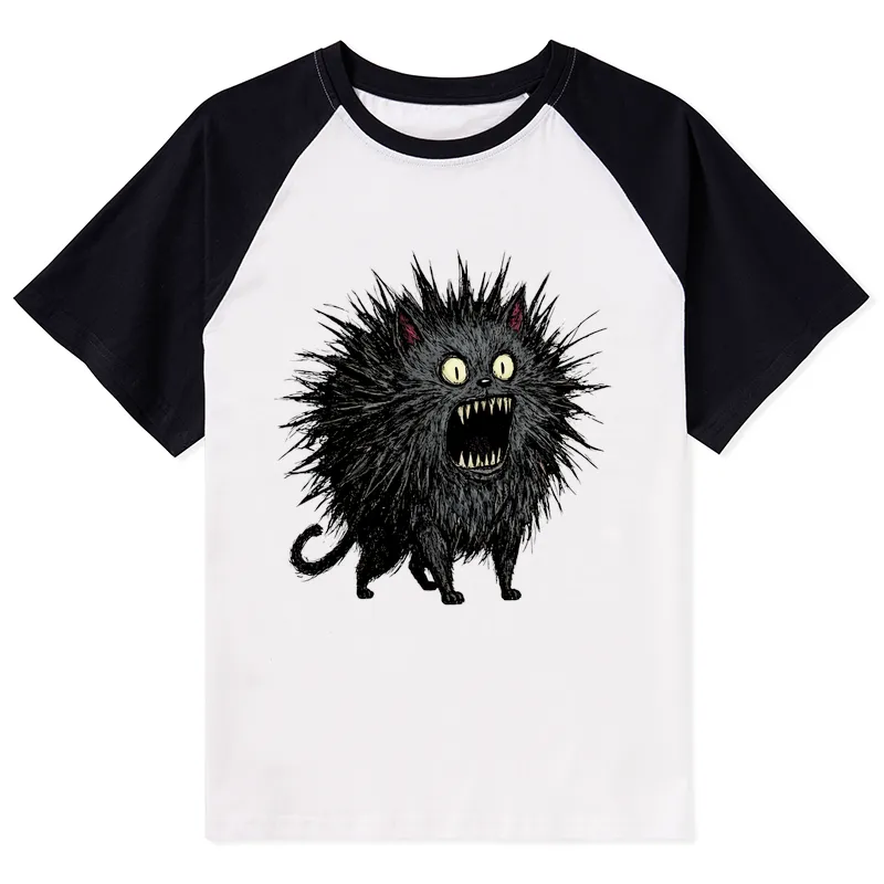 Tokyo-Tiger Feral Cat Having A Total Meltdown Raglan T-shirt