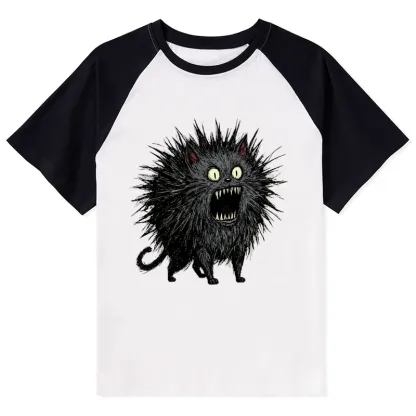 Tokyo-Tiger Feral Cat Having A Total Meltdown Raglan T-shirt