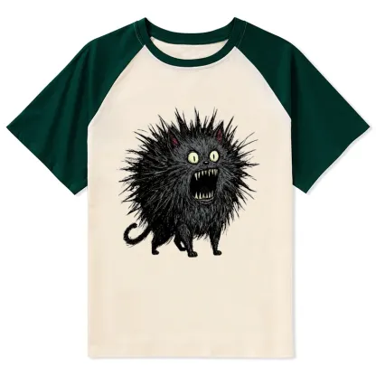 Tokyo-Tiger Feral Cat Having A Total Meltdown Raglan T-shirt