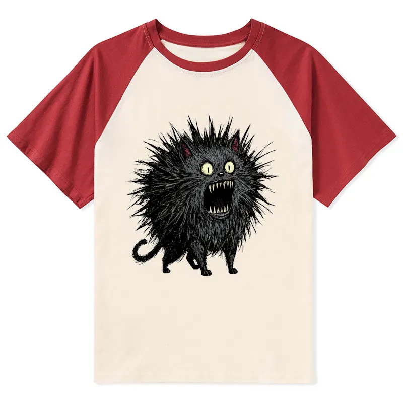 Tokyo-Tiger Feral Cat Having A Total Meltdown Raglan T-shirt