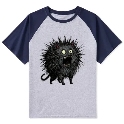 Tokyo-Tiger Feral Cat Having A Total Meltdown Raglan T-shirt