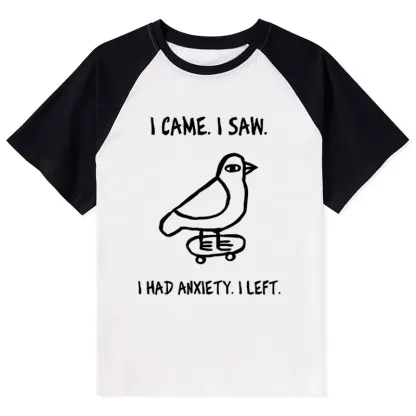 Tokyo-Tiger Funny Meme Bird Just Needs A Break Raglan T-shirt