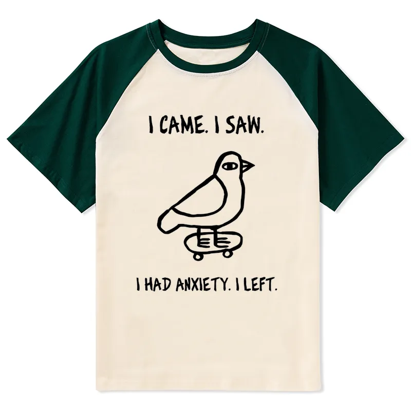 Tokyo-Tiger Funny Meme Bird Just Needs A Break Raglan T-shirt