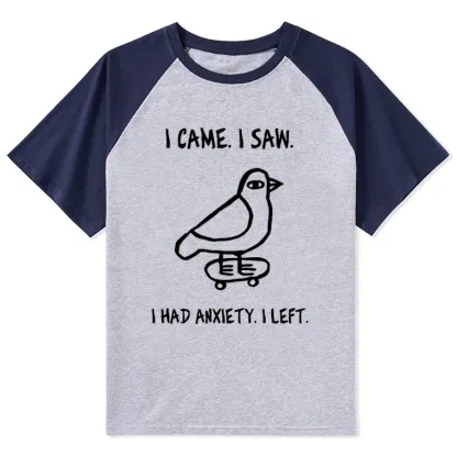 Tokyo-Tiger Funny Meme Bird Just Needs A Break Raglan T-shirt