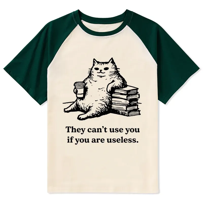 Tokyo-Tiger Cat Proving Uselessness Is A Superpower Raglan T-shirt