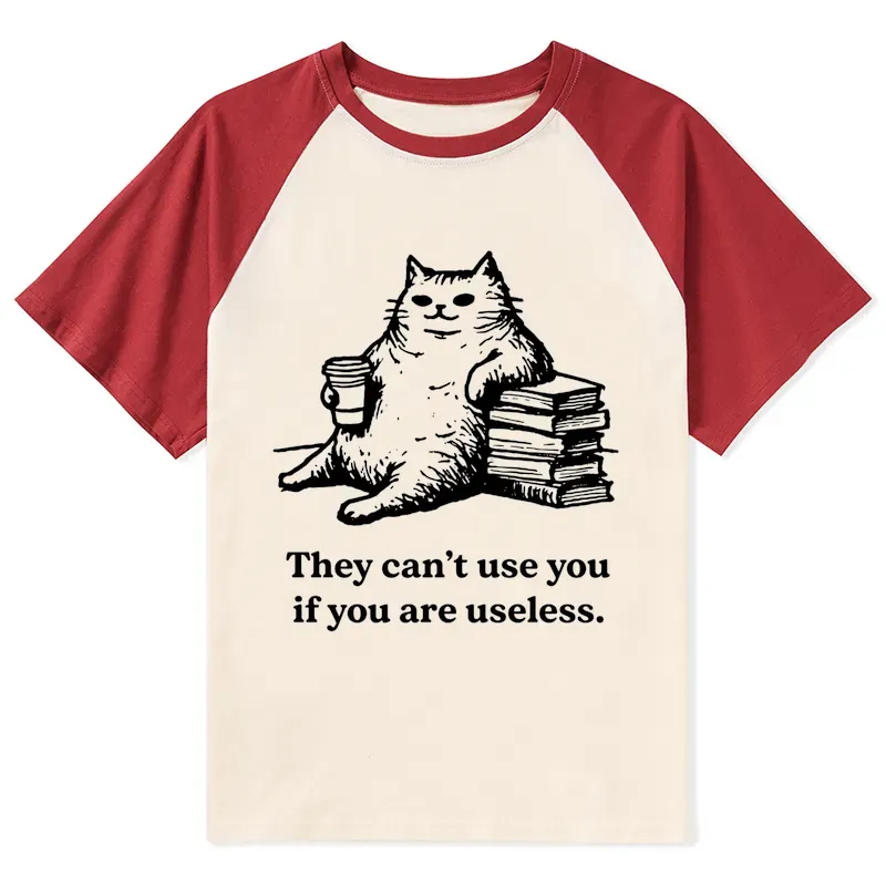 Tokyo-Tiger Cat Proving Uselessness Is A Superpower Raglan T-shirt