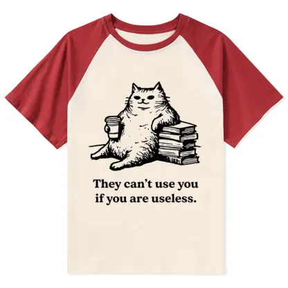 Tokyo-Tiger Cat Proving Uselessness Is A Superpower Raglan T-shirt