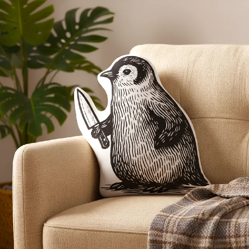 Tokyo-Tiger Funny Fight Or Flight Shaped Throw Pillow