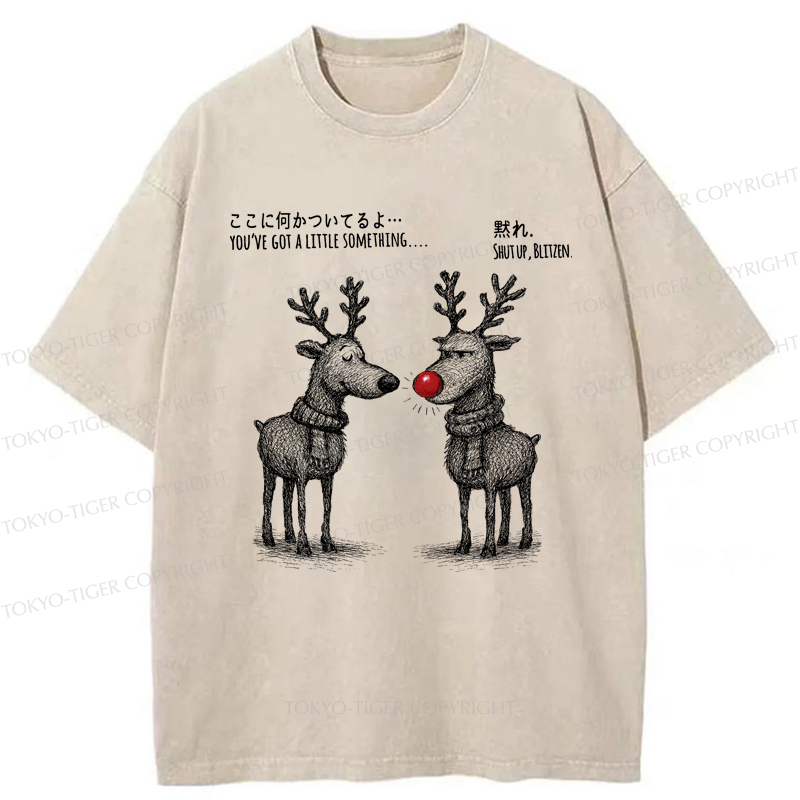 Tokyo-Tiger A Reindeer’s Take on Rudolph’s Glow Washed T-Shirt
