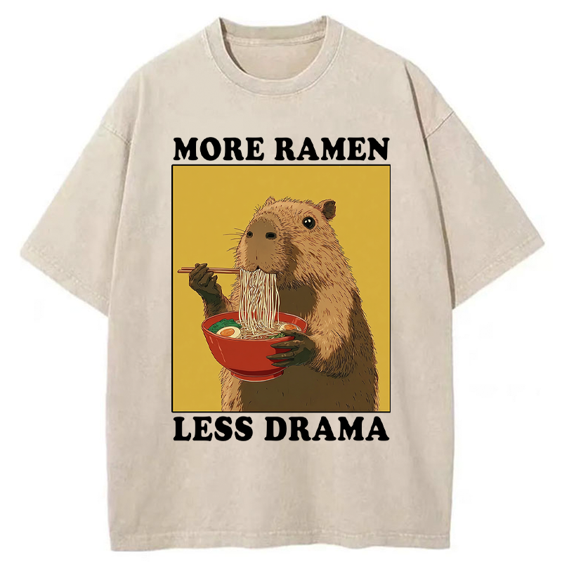 Tokyo-Tiger Noodles Over Drama Washed T-Shirt