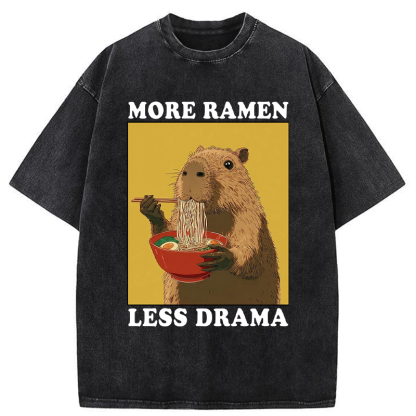 Tokyo-Tiger Noodles Over Drama Washed T-Shirt