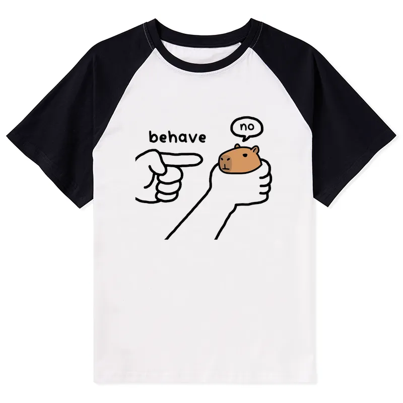 Tokyo-Tiger Dishonest Capybara Raglan T-shirt