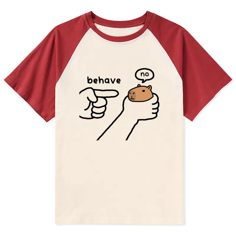 Tokyo-Tiger Dishonest Capybara Raglan T-shirt