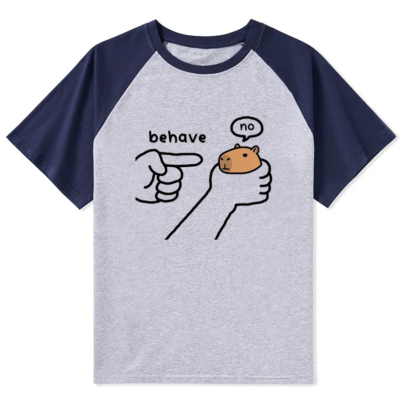 Tokyo-Tiger Dishonest Capybara Raglan T-shirt