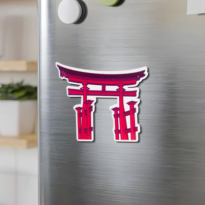 Tokyo-Tiger Japanese Torii Gate Fridge Magnet